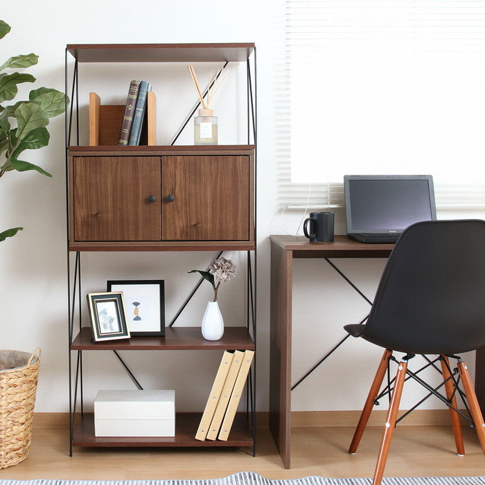 EZBO コネクトボックス 扉付き MBR EZ-CB60DR ミディアムブラウン 幅600×奥行320×高さ310mm fj-51404の画像