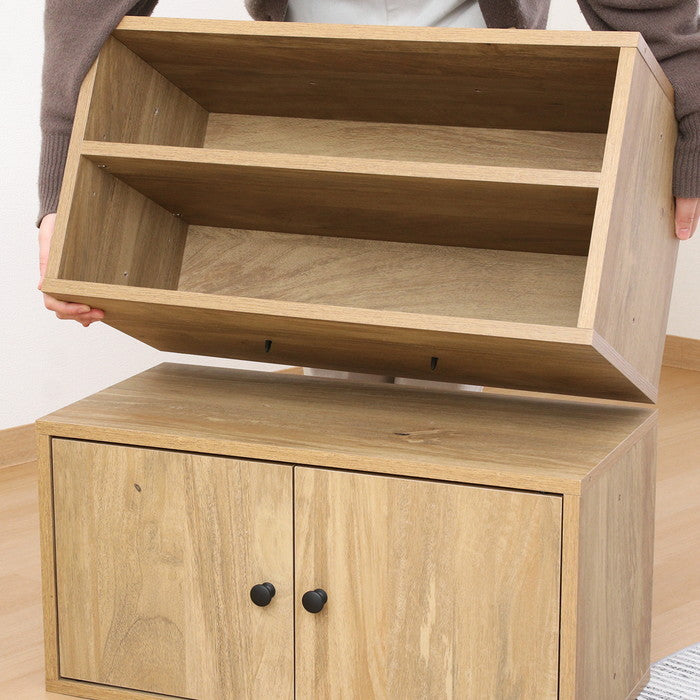 EZBO コネクトボックス 棚付き NA EZ-CB60SH ナチュラル 幅600×奥行320×高さ310mm fj-51409の画像