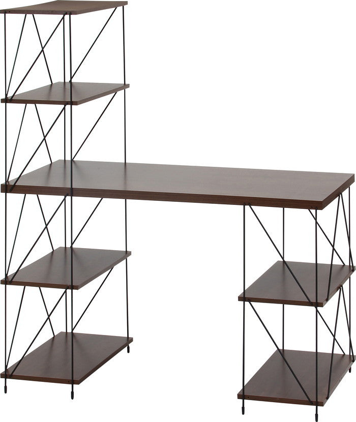 EZBO ワイヤーデスク MBR EZ-WDK120 ミディアムブラウン 幅1220×奥行620×高さ1360mm fj-51412の画像