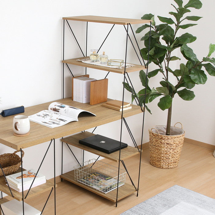 EZBO ワイヤーデスク NA EZ-WDK120 ナチュラル 幅1220×奥行620×高さ1360mm fj-51413の画像