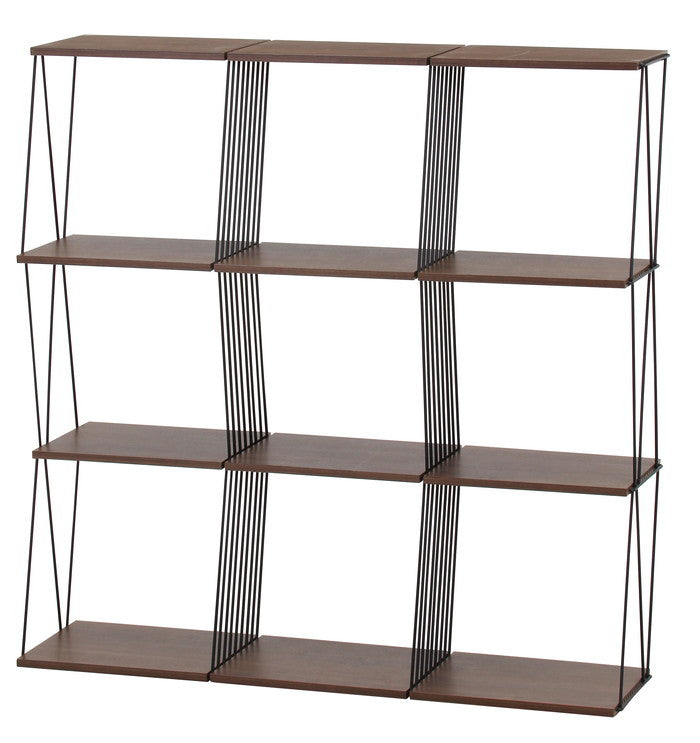 EZBO ワイヤーディスプレイラック MBR EZ-DP120 ミディアムブラウン 幅1184×奥行404×高さ1175mm fj-51414の画像