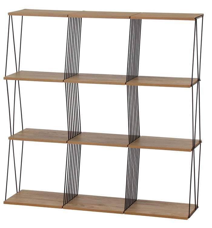 EZBO ワイヤーディスプレイラック NA EZ-DP120 ナチュラル 幅1184×奥行404×高さ1175mm fj-51415の画像