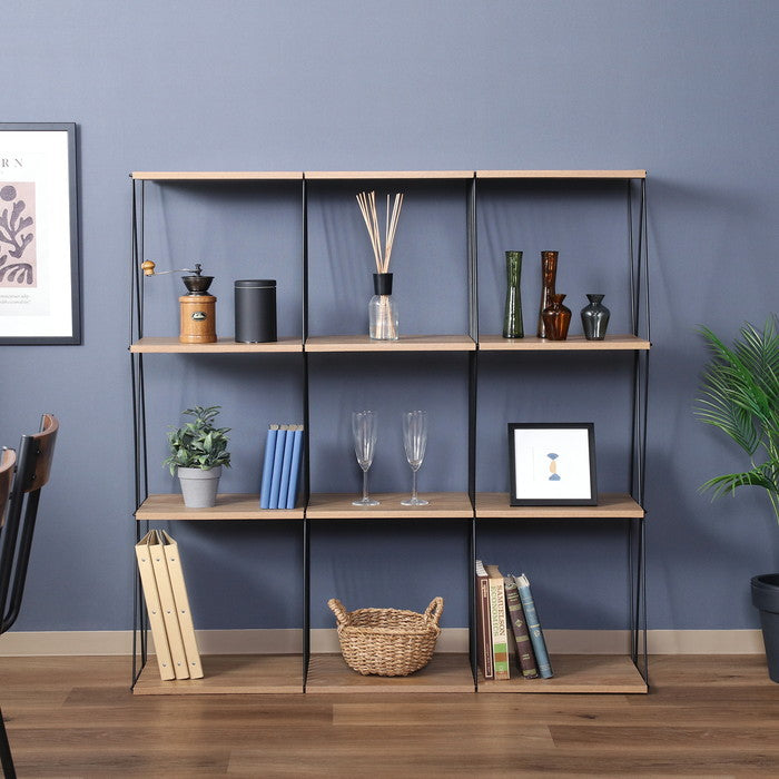 EZBO ワイヤーディスプレイラック NA EZ-DP120 ナチュラル 幅1184×奥行404×高さ1175mm fj-51415の画像