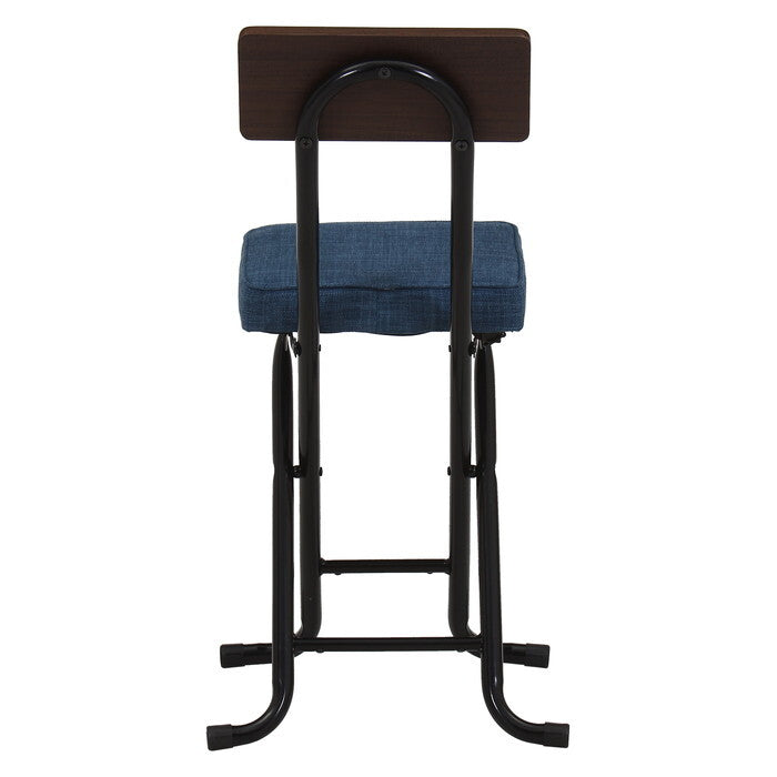 チェアー 厚座スリム ノエル デニム風 ブルー 完成品 W365×D460×H735mm 2.96kg fj-51430の画像