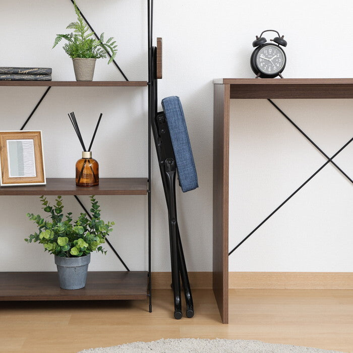 チェアー 厚座スリム ノエル デニム風 ブルー 完成品 W365×D460×H735mm 2.96kg fj-51430の画像