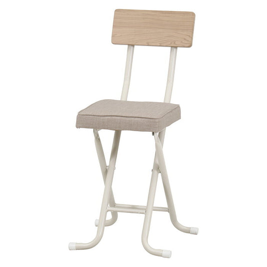 チェアー 厚座スリム ノエル BE ベージュ 完成品 W365×D460×H735mm 2.96kg fj-51431の画像