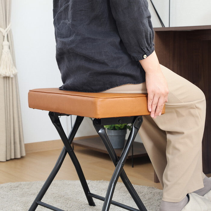 ワイドチェアー バーディ BR ブラウン 完成品 W445×D320×H490mm 2.88kg fj-51434の画像