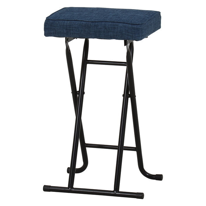 ハイチェアー イーグル デニム風 ブルー 完成品 W360×D280×H600mm 2.4kg fj-51437の画像