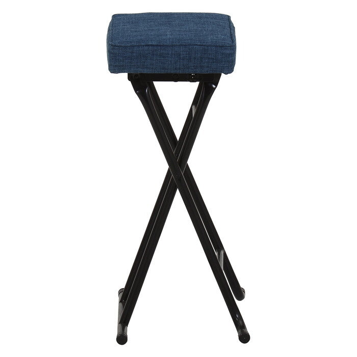 ハイチェアー イーグル デニム風 ブルー 完成品 W360×D280×H600mm 2.4kg fj-51437の画像