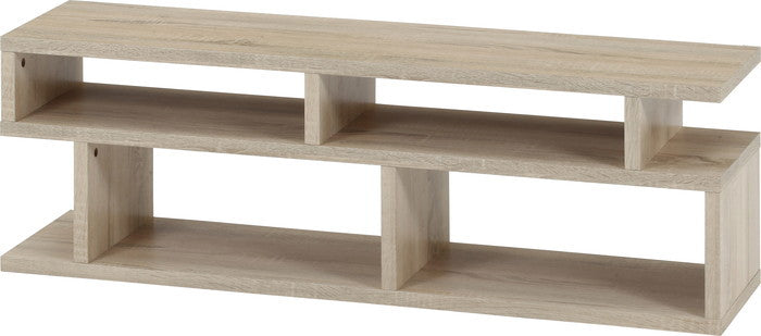 S字型テレビ台 TV台 120幅 オーク H5144 オｰク 幅1177×奥行295×高さ384mm fj-51490の画像