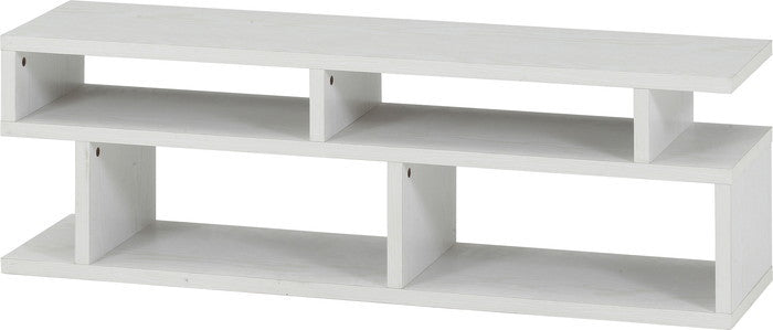 S字型テレビ台 TV台 120幅 オークWH H5144 オｰクホワイト 幅1177×奥行295×高さ384mm fj-51491の画像