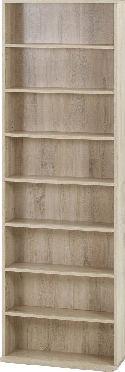 大容量スリム書棚 60幅 オーク A1352 オｰク 幅600×奥行225×高さ1800mm fj-51498の画像