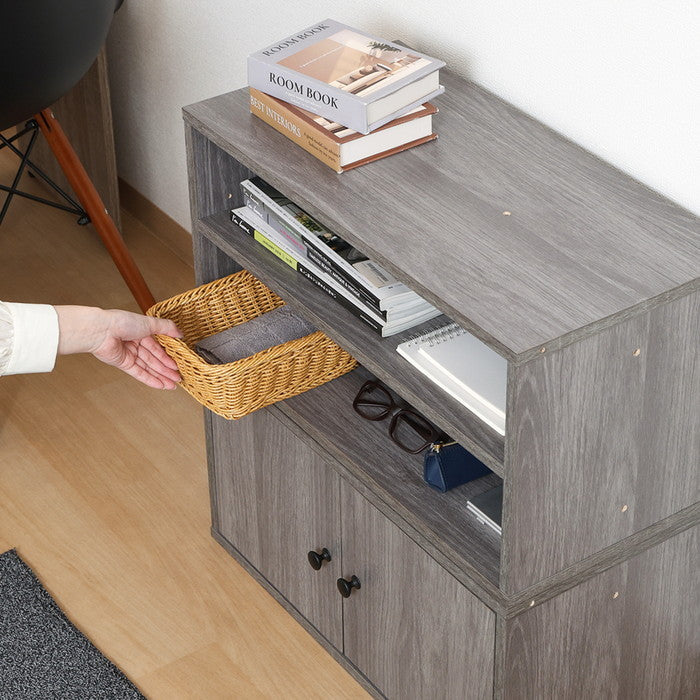 EZBO コネクトボックス 棚付き GY グレー 幅600×奥行300×高さ310 fj-51574の画像