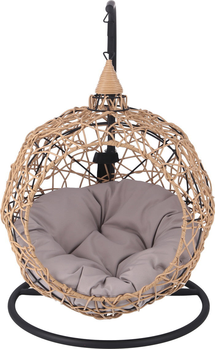 ペット用ハンギングチェア ラウンド NA ナチュラル 幅590×奥行685×高さ890mm fj-51736の画像