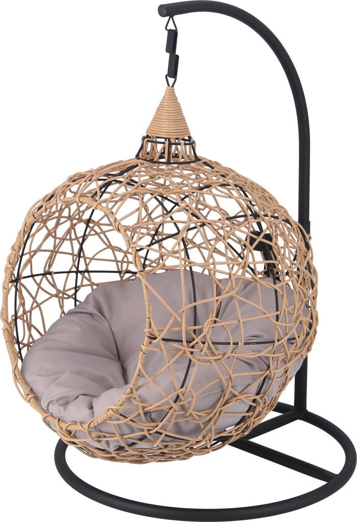 ペット用ハンギングチェア ラウンド NA ナチュラル 幅590×奥行685×高さ890mm fj-51736の画像