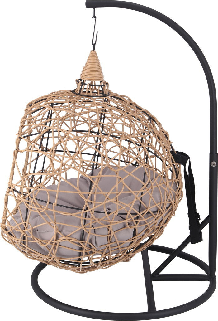 ペット用ハンギングチェア ラウンド NA ナチュラル 幅590×奥行685×高さ890mm fj-51736の画像