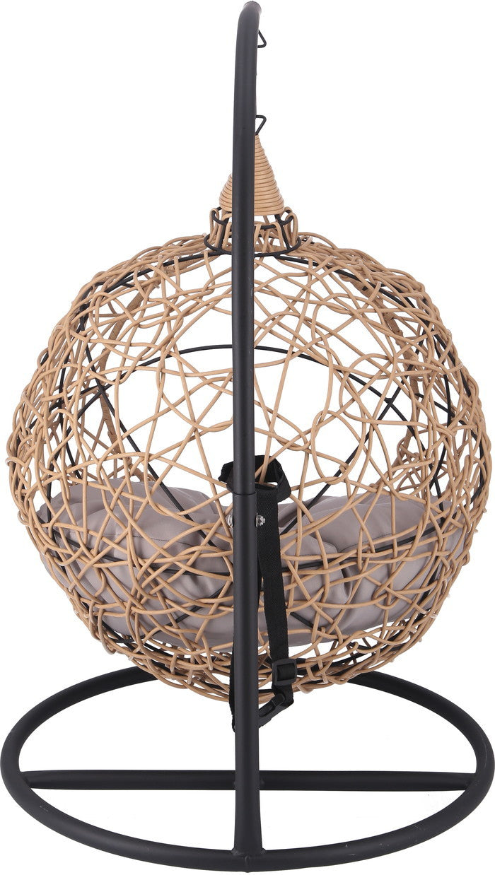 ペット用ハンギングチェア ラウンド NA ナチュラル 幅590×奥行685×高さ890mm fj-51736の画像