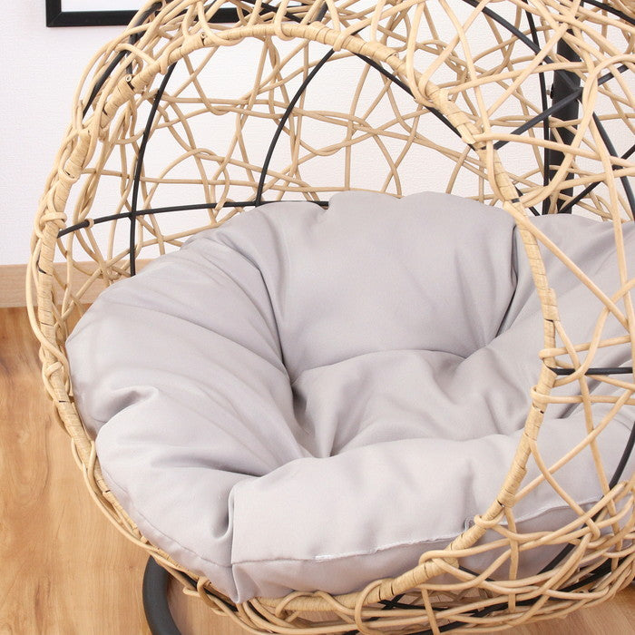 ペット用ハンギングチェア ラウンド NA ナチュラル 幅590×奥行685×高さ890mm fj-51736の画像