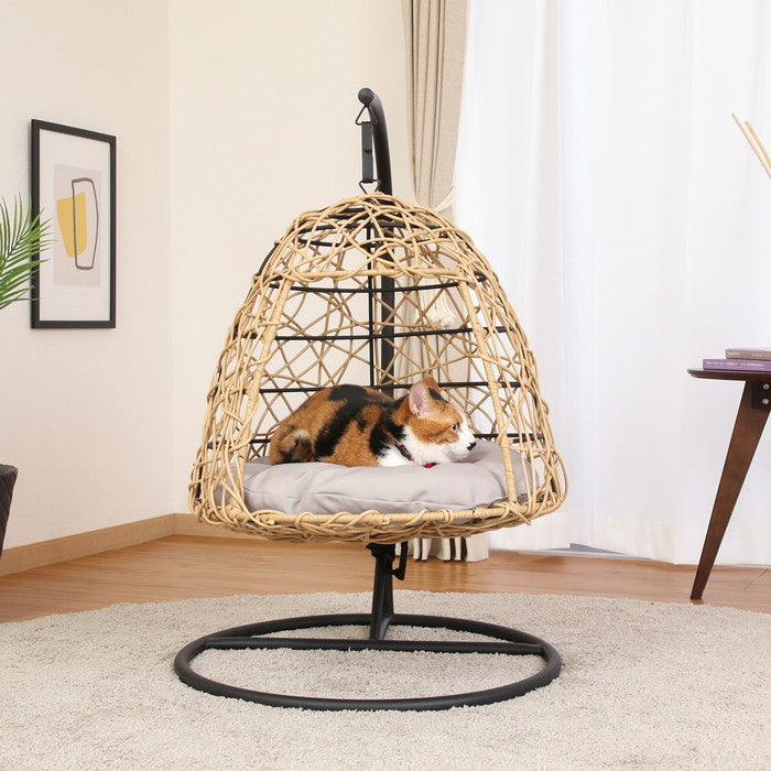 ペット用ハンギングチェア NA ナチュラル 幅580×奥行650×高さ865mm fj-51737の画像