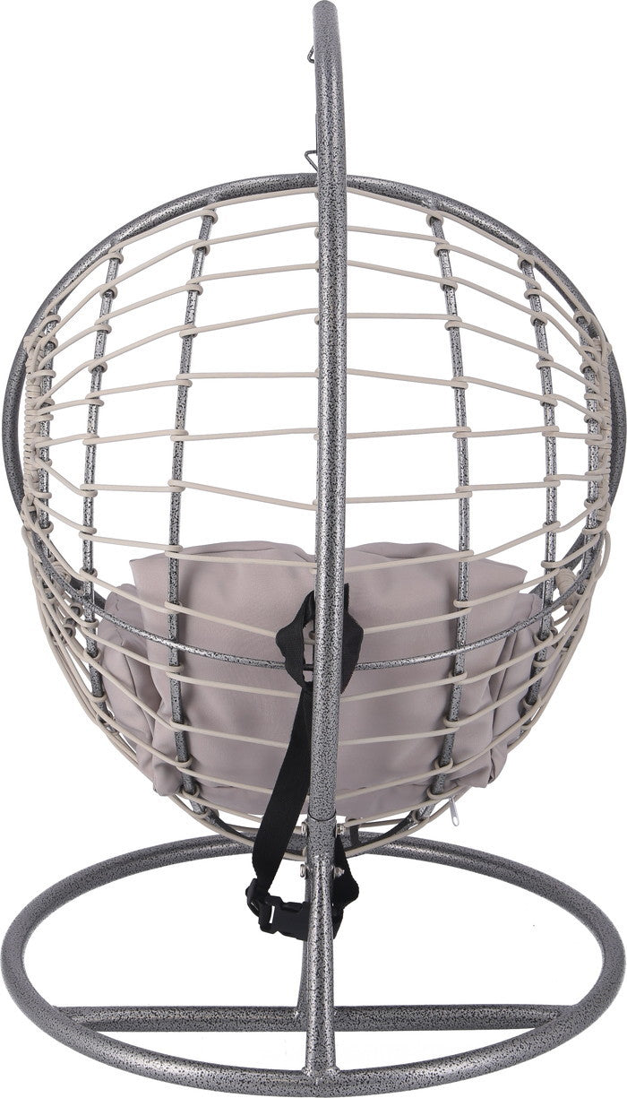 ペット用ハンギングチェア 半円 GY グレー 幅600×奥行615×高さ920mm fj-51739の画像