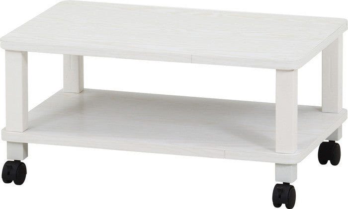 フィット マルチテーブル キャスター付 オークWH FBC612 オｰク ホワイト 幅595×奥行390×高さ285mm fj-52266の画像