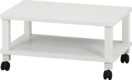 フィット マルチテーブル キャスター付 オークWH FBC612 オｰク ホワイト 幅595×奥行390×高さ285mm fj-52266の画像