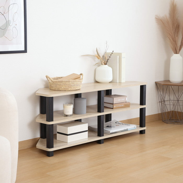 フィット コーナー テレビ台 TV台 オーク FBC615 オｰク 幅1000×奥行295×高さ411mm fj-52269の画像