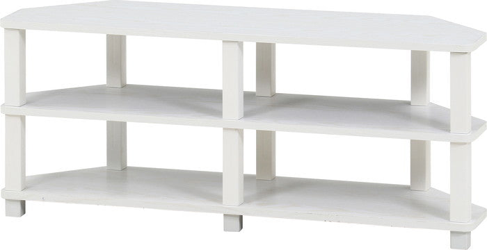 フィット コーナー テレビ台 TV台 オークWH FBC615 オｰク ホワイト 幅1000×奥行295×高さ411mm fj-52270の画像