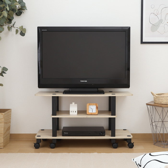 フィット テレビ台 TV台 キャスター付 オーク FBC617 オｰク 幅800×奥行295×高さ445mm fj-52271の画像