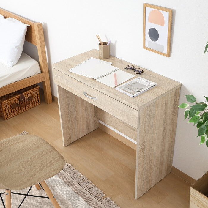 引き出し付きデスク オーク FBC618 オｰク 幅800×奥行415×高さ720mm fj-52273の画像