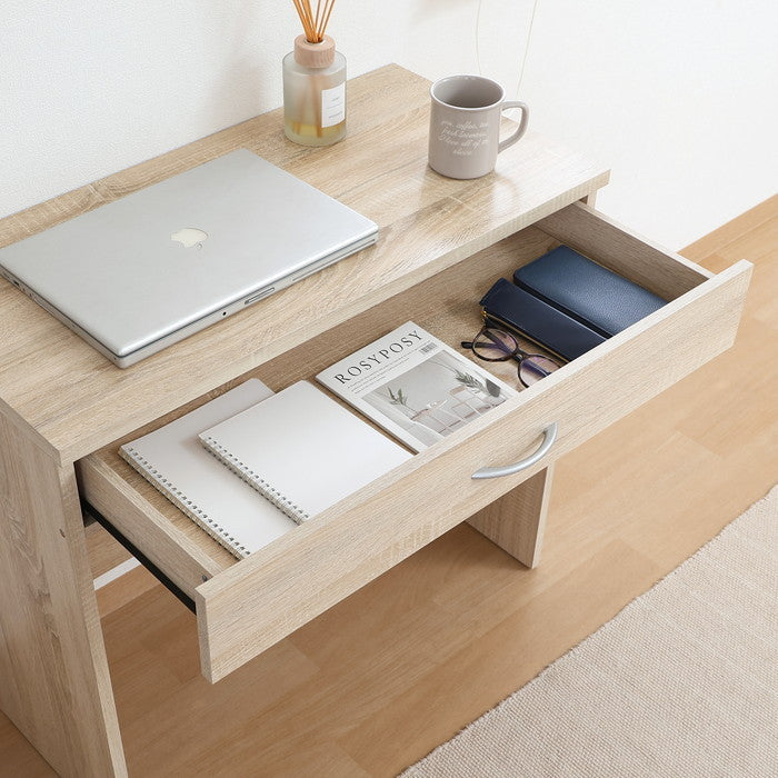 引き出し付きデスク オーク FBC618 オｰク 幅800×奥行415×高さ720mm fj-52273の画像