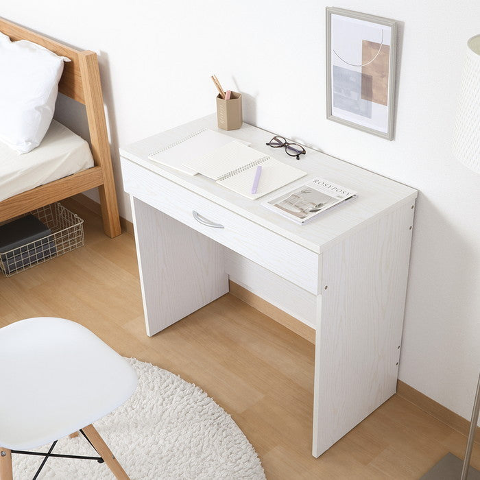 引き出し付きデスク オークWH FBC618 オｰク ホワイト 幅800×奥行415×高さ720mm fj-52274の画像
