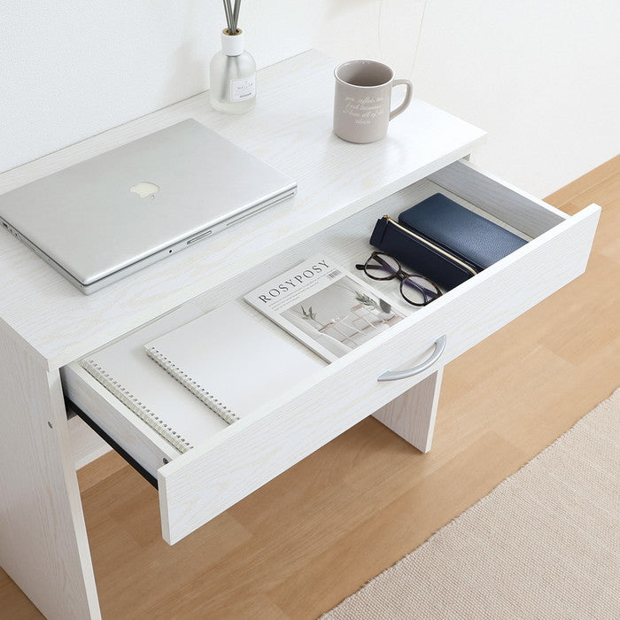 引き出し付きデスク オークWH FBC618 オｰク ホワイト 幅800×奥行415×高さ720mm fj-52274の画像