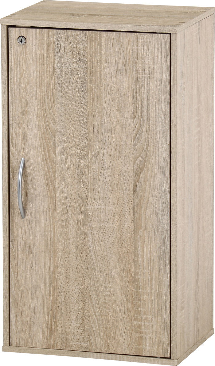 鍵付き収納ボックス オーク FBC620 オｰク 幅390×奥行310×高さ720mm fj-52275の画像