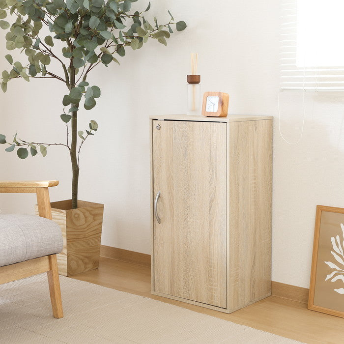 鍵付き収納ボックス オーク FBC620 オｰク 幅390×奥行310×高さ720mm fj-52275の画像