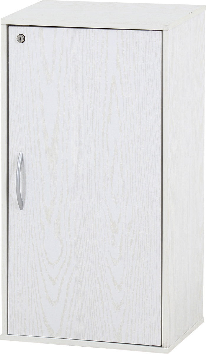 鍵付き収納ボックス オークWH FBC620 オｰク ホワイト 幅390×奥行310×高さ720mm fj-52276の画像