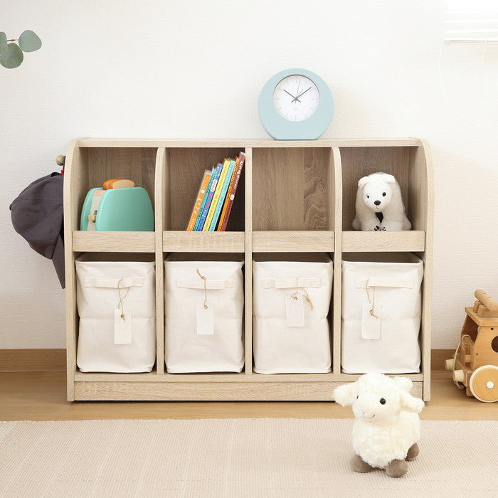 キッズブックラック オーク FBC623 オｰク 幅865×奥行298×高さ600mm fj-52281の画像