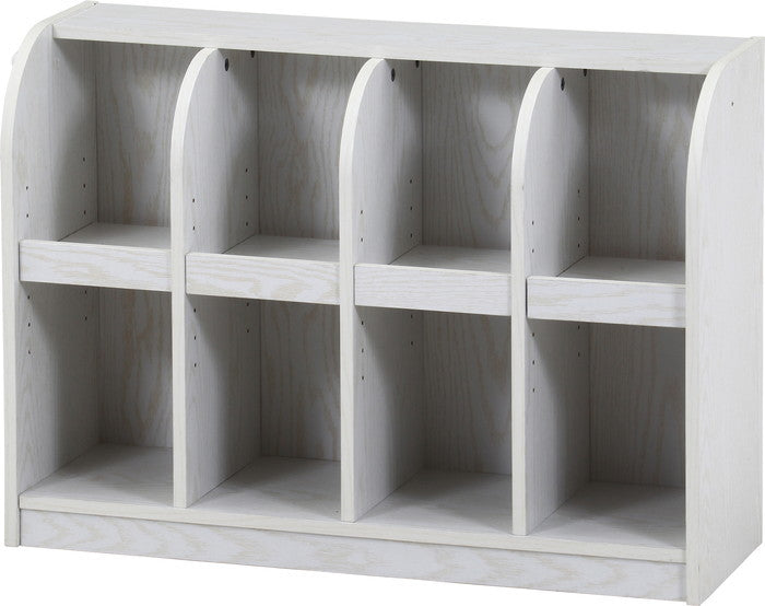 キッズブックラック オークWH FBC623 オｰクホワイト 幅865×奥行298×高さ600mm fj-52282の画像