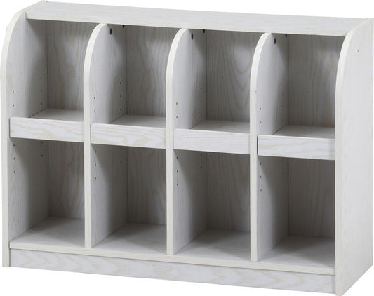 キッズブックラック オークWH FBC623 オｰクホワイト 幅865×奥行298×高さ600mm fj-52282の画像