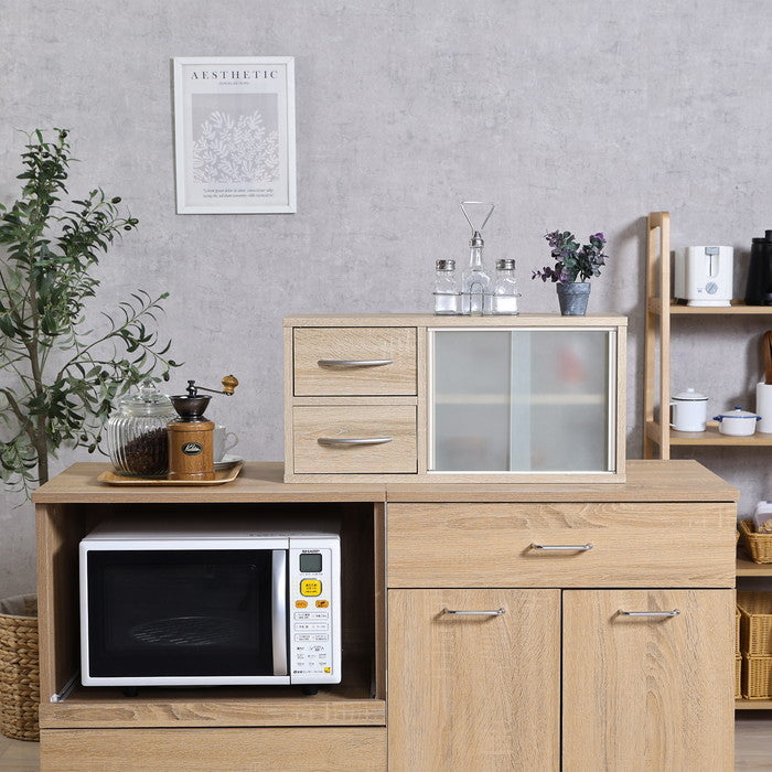 カウンター上収納ラック 60幅 オーク FBC649 オｰク 幅600×奥行265×高さ290mm fj-52283の画像