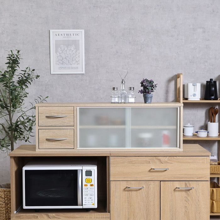 カウンター上収納ラック 90幅 オーク FBC650 オｰク 幅900×奥行265×高さ290mm fj-52285の画像