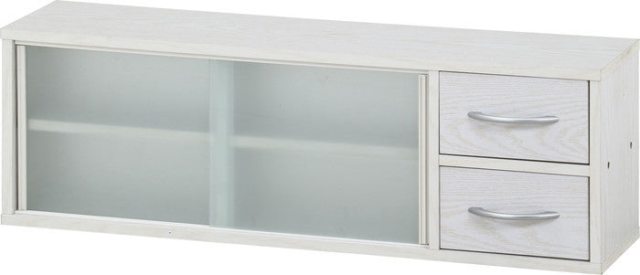 カウンター上収納ラック 90幅 オークWH FBC650 オｰクホワイト 幅900×奥行265×高さ290mm fj-52286の画像