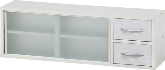 カウンター上収納ラック 90幅 オークWH FBC650 オｰクホワイト 幅900×奥行265×高さ290mm fj-52286の画像