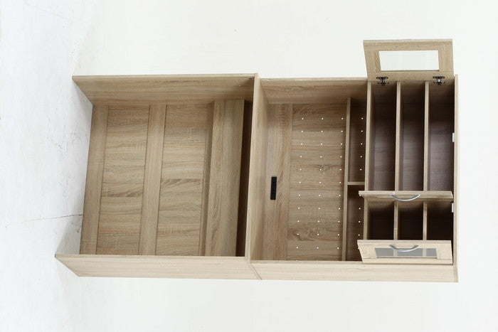 ゴミ箱上キャビネット 90幅 オーク FBC655 オｰク 幅885×奥行398×高さ1800mm fj-52291の画像