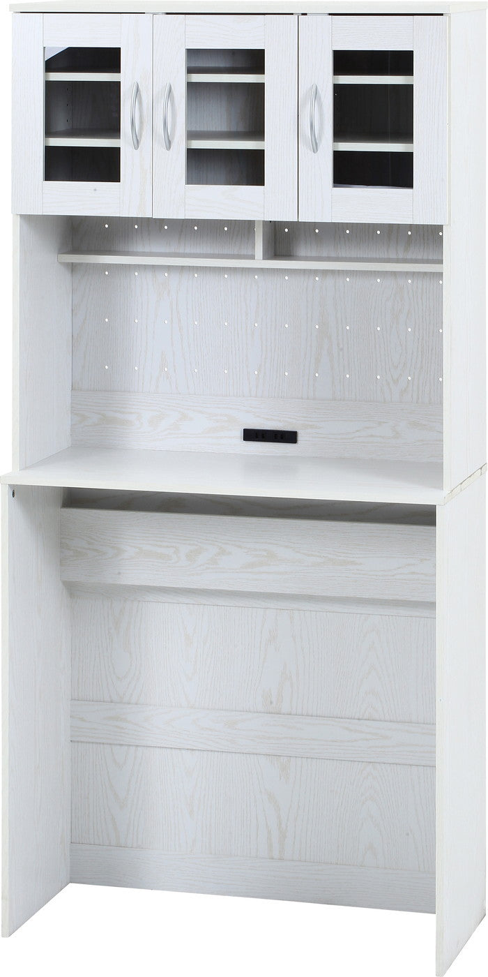 ゴミ箱上キャビネット 90幅 オークWH FBC655 オｰクホワイト 幅885×奥行398×高さ1800mm fj-52292の画像