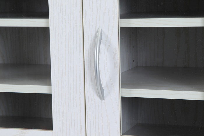 ゴミ箱上キャビネット 90幅 オークWH FBC655 オｰクホワイト 幅885×奥行398×高さ1800mm fj-52292の画像