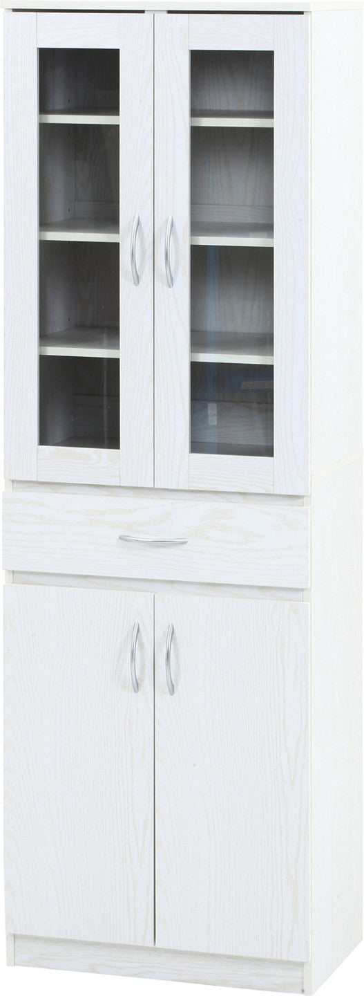 ハイキッチンキャビネット 180＊60 オークWH FBC657 オｰクホワイト 幅590×奥行398×高さ1800mm fj-52294の画像