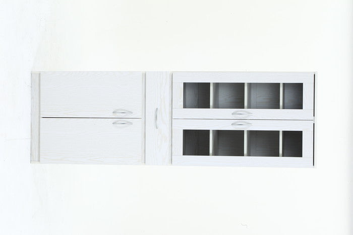 ハイキッチンキャビネット 180＊60 オークWH FBC657 オｰクホワイト 幅590×奥行398×高さ1800mm fj-52294の画像