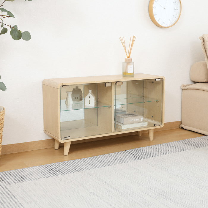 コレクションシェルフ クレール ワイド オークナチュラル FBC666-1 ナチュラルオｰク 幅795×奥行250×高さ460mm fj-52295の画像