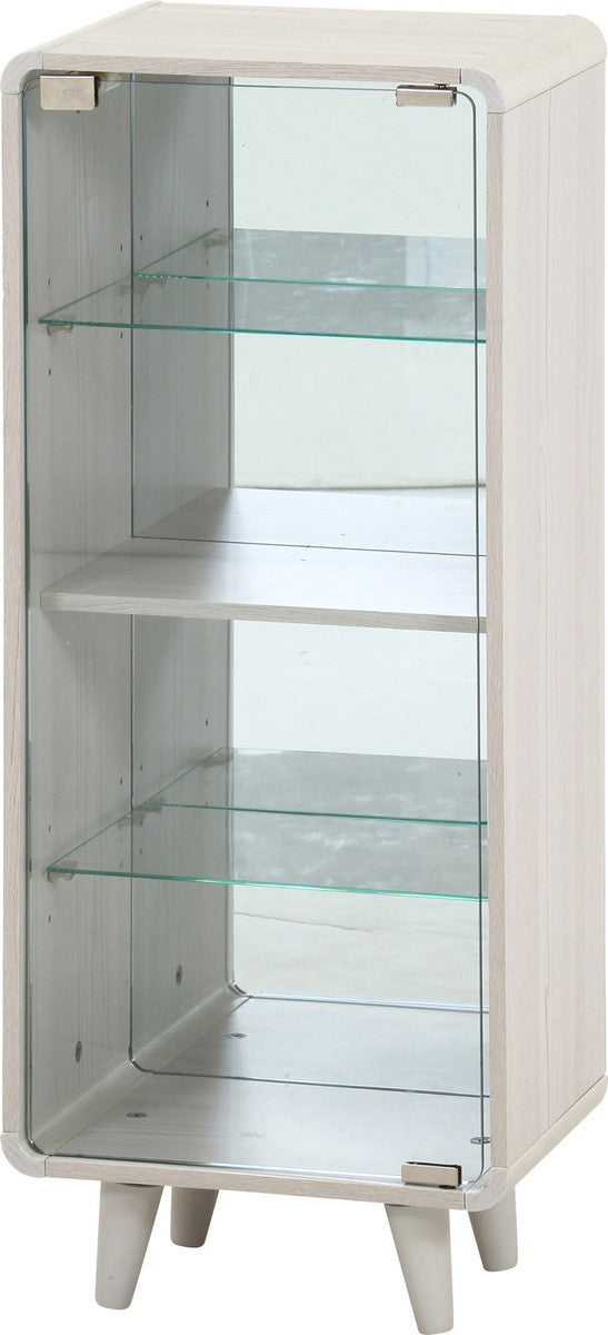 コレクションシェルフ クレール ハイ ホワイトウォッシュ FBC668-1 ホワイトウォッシュ 幅360×奥行265×高さ890mm fj-52300の画像